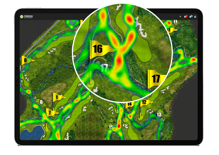 gps for golf carts heatmap visualization